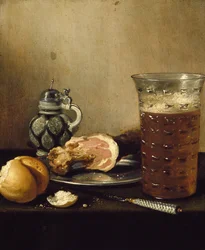 Stilleven met een Ham, 17e eeuw