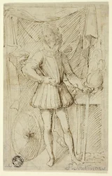 Portret van een edelman in harnas