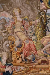 Vlaamse wandtapijt. Serie De zeven hoofdzonden: Hoogmoed. Cartonist Pieter Coecke van Aelst. Atelier van Brussel. Ca 1542-1544.
