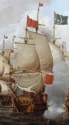 HMS Royal Oak (1664) - Het vierdaagse gevecht, 1-4 juni 1666 RMG BHC0285 (uitsnede)