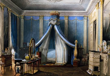 Slaapkamer in het kasteel van Mannheim