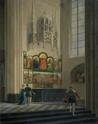 Het Lam Gods in de Sint-Baafskathedraal in Gent, 1829