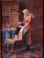 Jong meisje met een kat