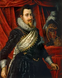 Portret van Christian IV van Denemarken (olieverf op doek)