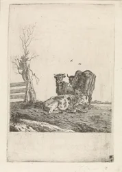Landschap met drie koeien