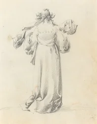 Dame van achteren gezien