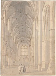 Interieur van de Sint-Bavokerk, Haarlem