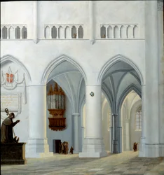 Interieur van de Kerk van Sint Bavon in Haarlem
