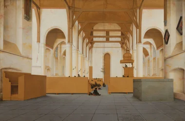 Interieur van de Sint-Odulphuskerk in Assendelft (detail)