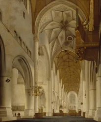 Het interieur van de Sint-Bavokerk, Haarlem