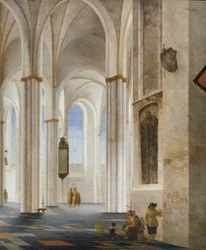Het interieur van de Buurkerk in Utrecht