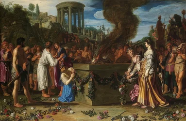 Het offerconflict van Orestes en Pylades. 1614