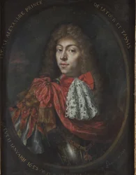 Prins Eugene Alexander van Thurn en Taxis (olieverf op koper)