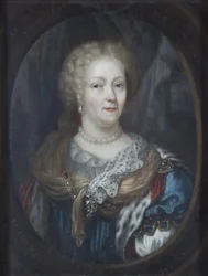 Prinses Anna van Thurn en Taxis (olieverf op koper)