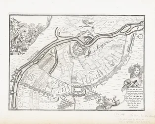 Kaart van Narva in 1700