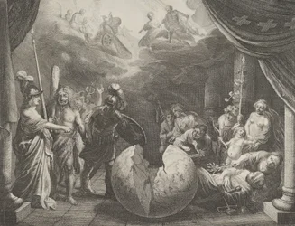 Plaat 11: Allegorie op de Onenigheid in Frankrijk, uit Caspar Barlaeus, Medicea Hospes, 1638