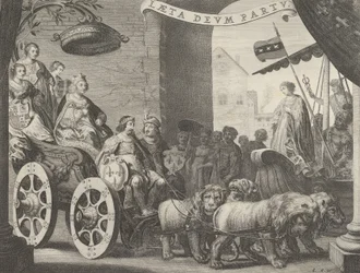 Plaat 5a: Marie de Medici als Berecynthia, uit Caspar Barlaeus, Medicea Hospes