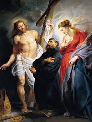 Sint Augustinus tussen Christus en de Maagd
