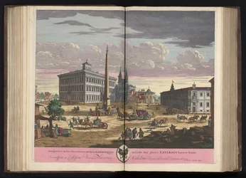 Gezicht op het Lateraan met de Sint-Jan van Lateranen te Rome