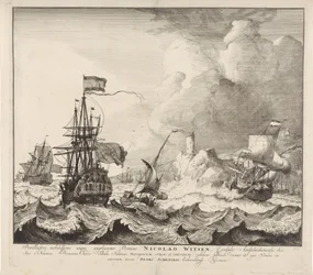 Schepen bij storm
