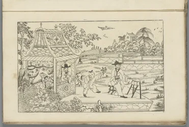 Chinese trommelaar op plateau in landschap