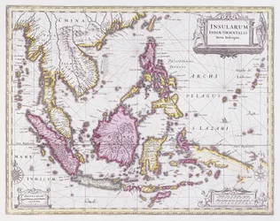 Kaart van China en Indonesië, ca. 1710
