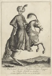 Ruiterportret van Mehmet IV, sultan van het Ottomaanse Rijk