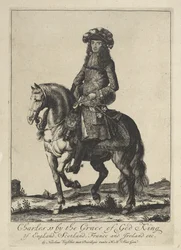 Ruiterportret van koning Karel II van Engeland