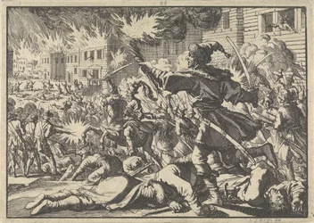 Gevechten in de straten van Moskou tussen Russen en Polen in 1611, 1698
