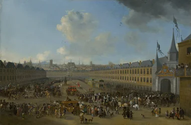 Toernooi op de Place des Vosges in Parijs, ca. 1665
