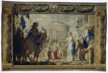 Orestes en Pylades voor Iphigenia