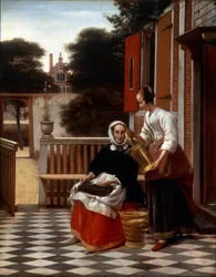 Een Meesteres en haar Dienstmeid, 1660