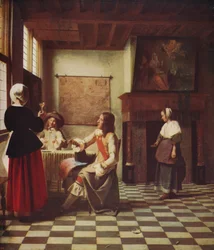 Interieur van een Nederlands huis, ca. 1658, ca. 1915