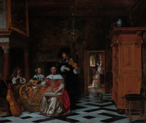 Portret van een Familie die Muziek Maakt