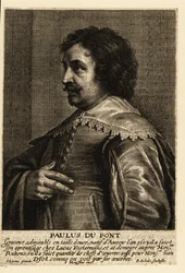 Portret van Paulus Pontius, Vlaamse graveur en schilder