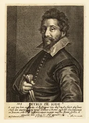 Portret van Pieter de Jode de Oudere, Vlaamse graveur, tekenaar, uitgever en schilder