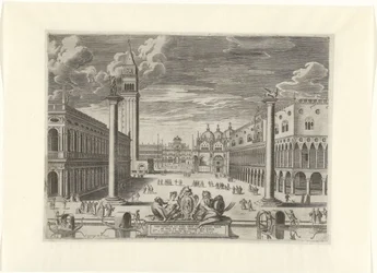 Gezicht op Piazzetta te Venetië, 1585