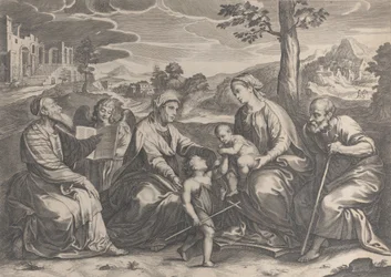 De Heilige Familie met de jonge Johannes de Doper, Elizabeth, Zacharias, 1631-37