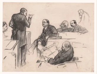 Kamerleden mr. H.C. Verniers van der Loeff, mr. A.J.W. Farncombe Sanders, mr. G.M. van der Linden, J. Willink en Jhr. mr. Ruys van Beerenbroek