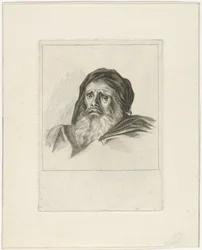 Kop van een man met baard