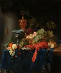 Stilleven met gouden bokaal