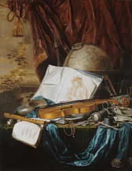 Stilleven met muziekinstrumenten