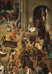 Strijd tussen Carnaval en Vasten (schilderij op eikenhout)
