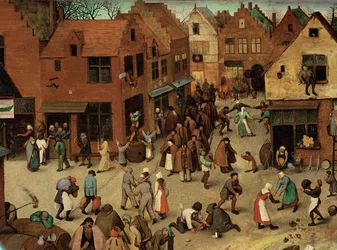 Strijd tussen Carnaval en Vasten (schilderij op eikenhout)