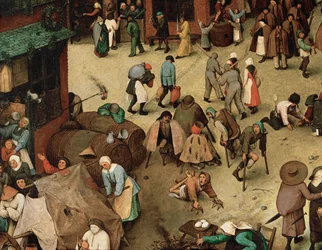 Strijd tussen Carnaval en Vasten (schilderij op eikenhout)