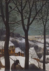 Jagers in de sneeuw