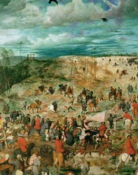Jezus draagt het kruis (schilderij op eikenhout)