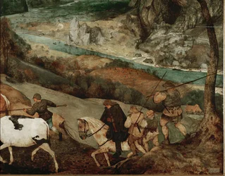 De terugkeer van de kudde (olieverf op hout)
