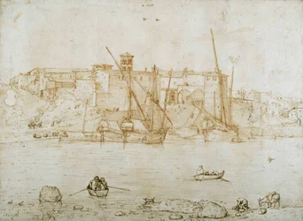 Uitzicht op de Ripa Grande, Rome