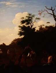 Het badende zwembad, ca. 1636